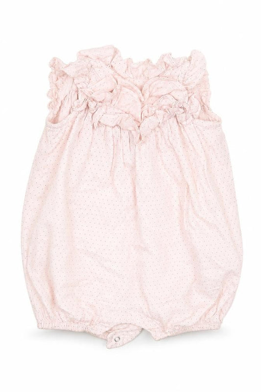 Front view of Baby Gap girls’ pink babygrow one-piece, size 3-6, months