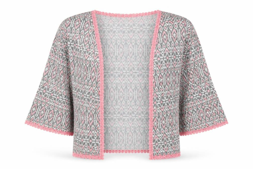 YD Girls Multicoloured Argyle/Diamond  Cardigan Jumper Size 10-11 Years