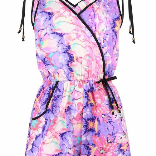 Jean Club Womens Multicoloured Floral  Playsuit One-Piece Size 6