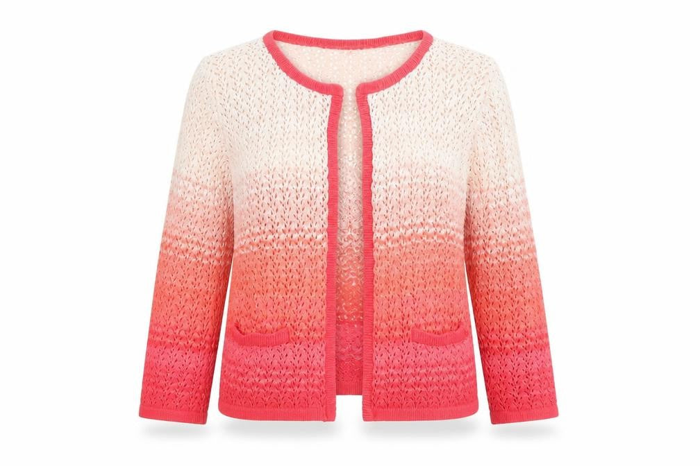 Front view of Atmosphere women’s white cardigan jumper, size UK 12