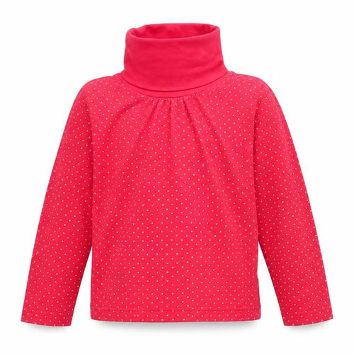 pink & black Girls Pink Polka Dot  Basic T-Shirt Size 5-6 Years