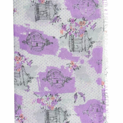 Preworn Womens Purple Floral   Shawl/Wrap