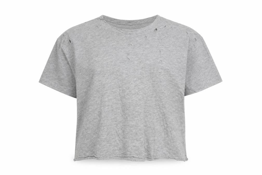 Front view of New Look girls’ grey basic t-shirt, size 10-11, years