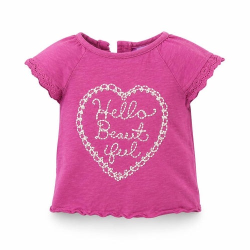 F&F Baby Pink   Basic T-Shirt Size 12-18 Months  - Heart