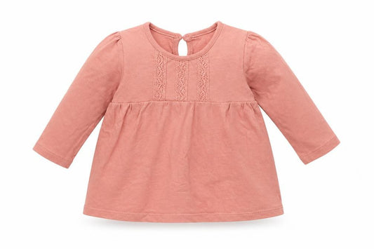 Front view of George Baby Pink A-Line, size 6-9, Months