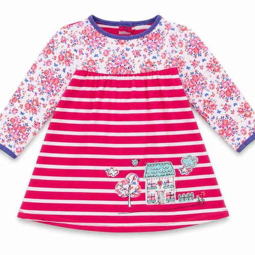 Mini Club Baby Pink Striped  A-Line  Size 9-12 Months