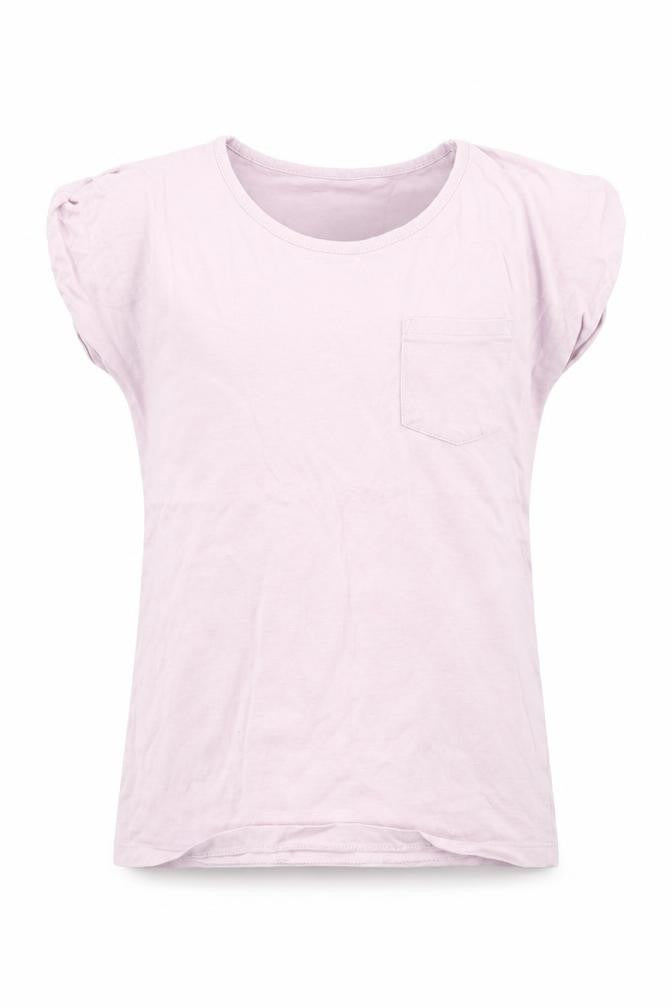 Front view of Tu girls’ purple basic t-shirt, size 8, years