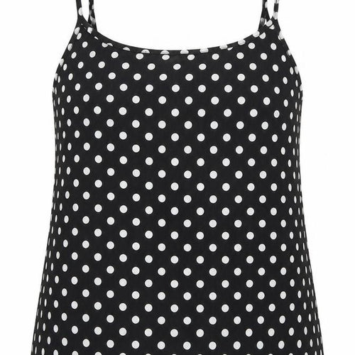 cameo rose Womens Black Polka Dot  Camisole Tank Size 8  - cropped