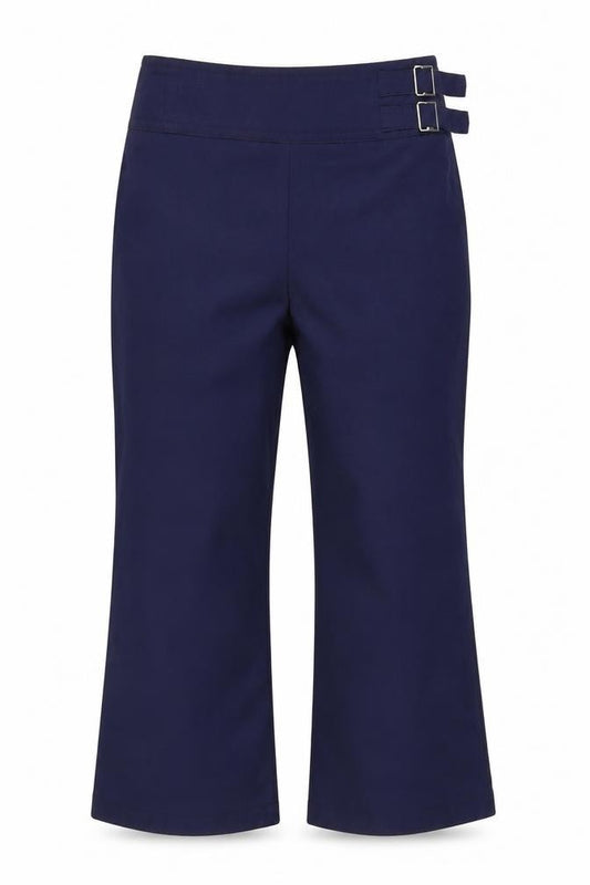 Front view of Trutex girls’ blue bloomer trousers, size 5, years