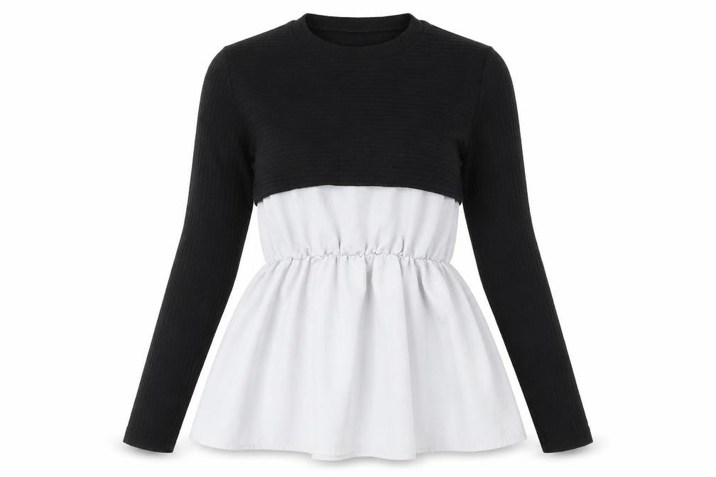 SHEIN Womens Black   Basic Blouse Size S  - Grey