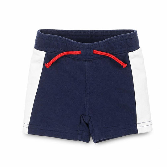 Front view of Primark boys’ blue cropped trousers, size 3-6, months