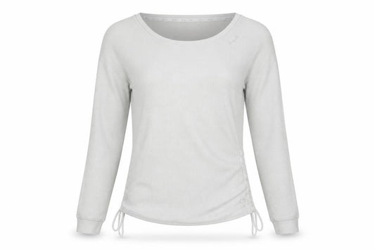 Front view of F&F women’s white jumper, size UK 6