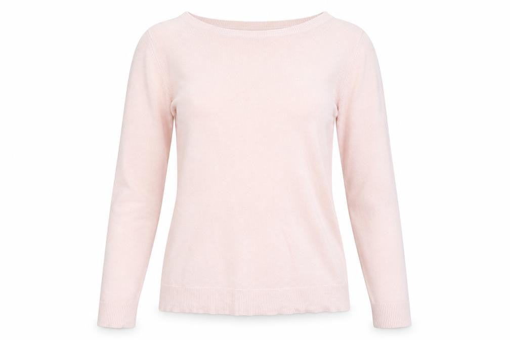 Front view of Sinsay women’s pink jumper, size XS