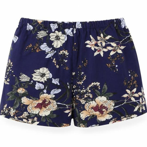 Preworn Womens Blue Floral  Sailor Shorts Size 24 in