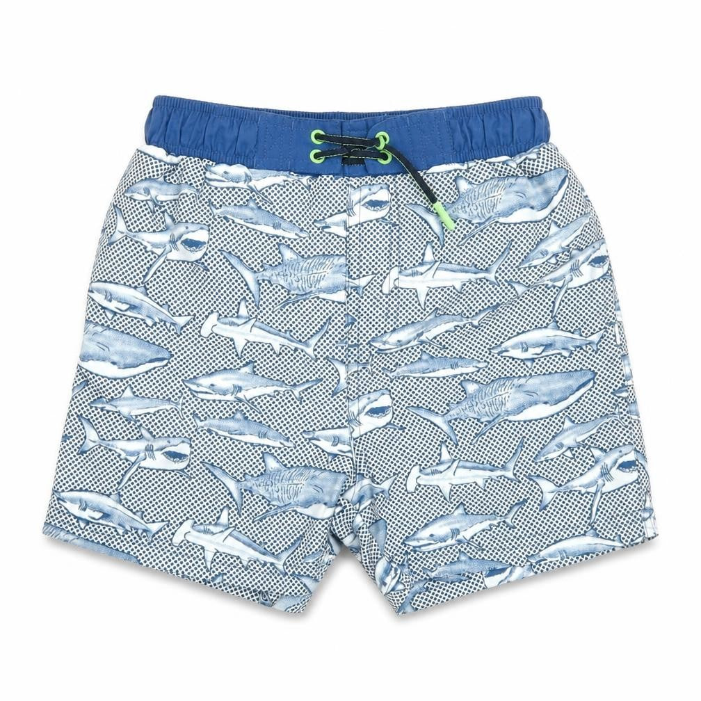 Ru Boys Blue Spotted  Cargo Shorts Size 7 Years - shark print