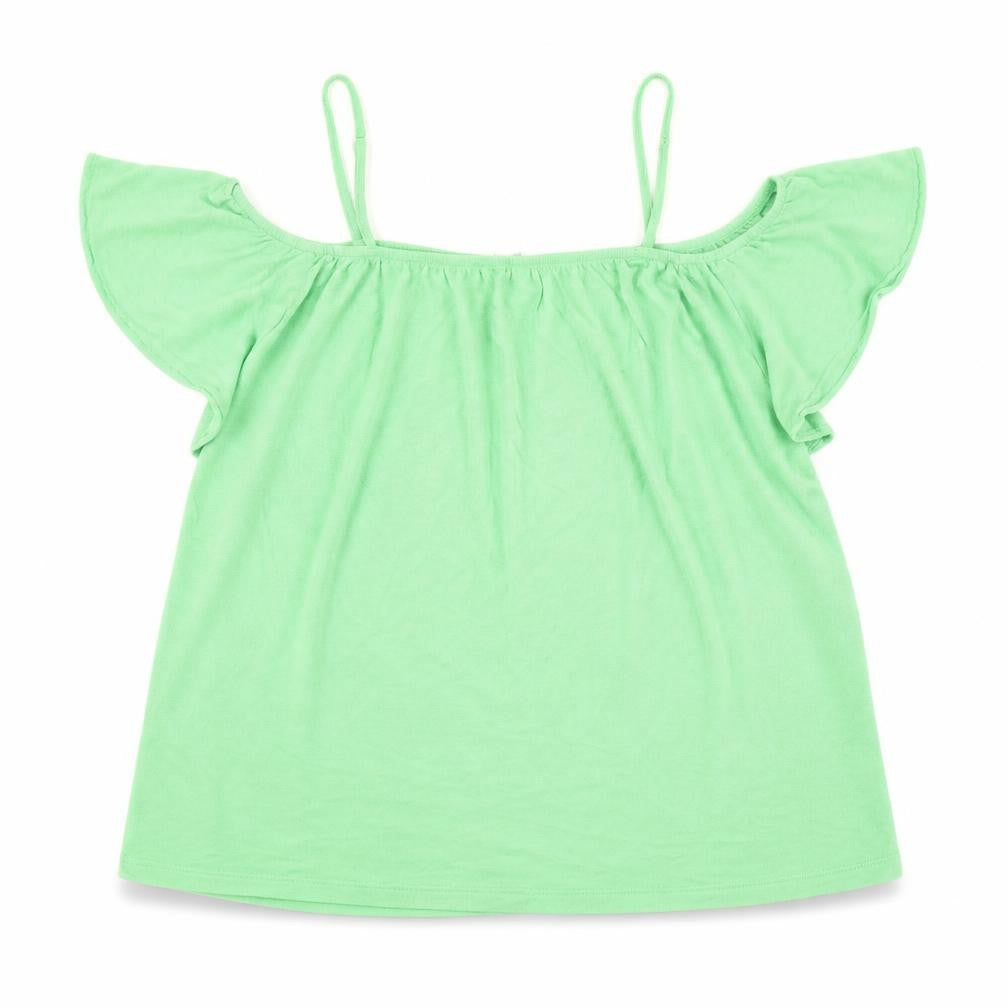 Vero Moda Womens Green   Basic Blouse Size M  - Cold Shoulder
