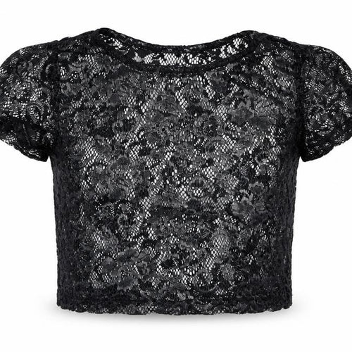 F&F Girls Black Floral  Basic T-Shirt Size 8-9 Years