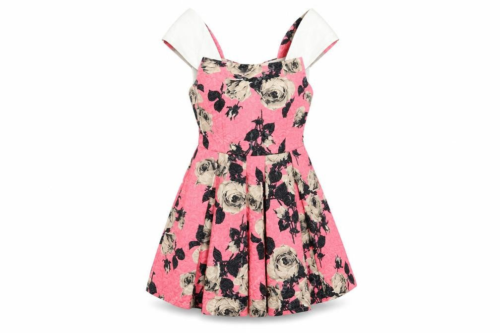 Topshop Womens Multicoloured Floral  Fit & Flare  Size 10