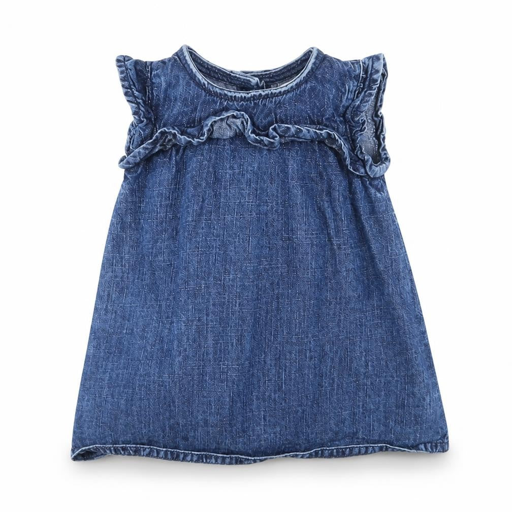 NEXT Girls Blue Houndstooth  Fit & Flare  Size 3-6 Months