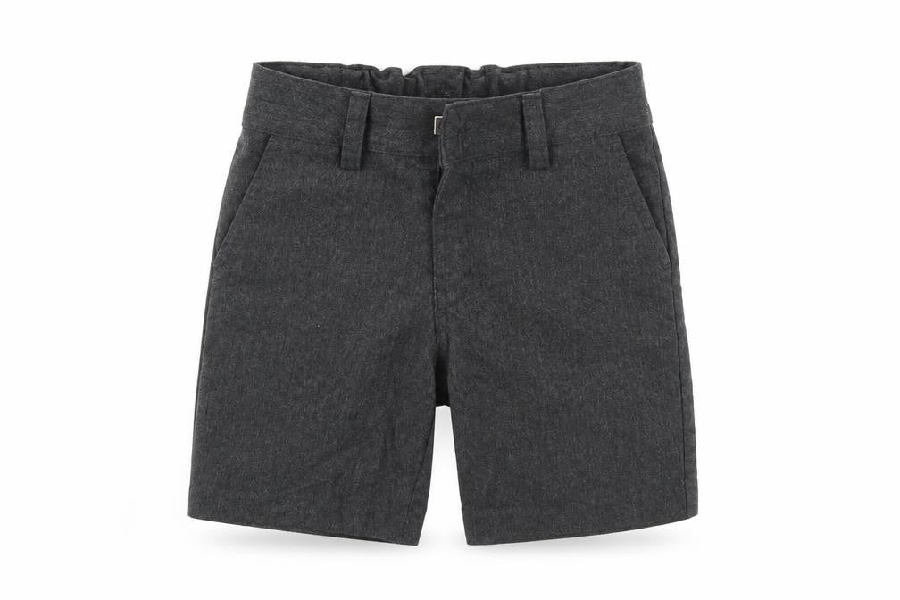 Front view of Next boys’ green chino shorts, size 5, years