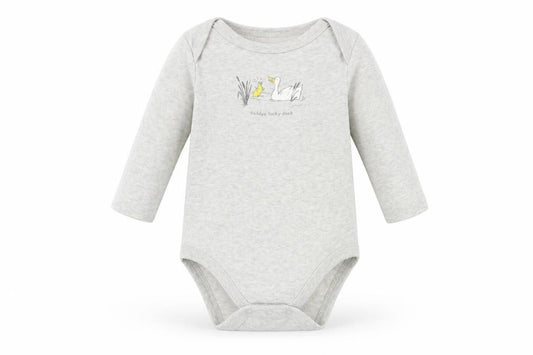 Front view of Gap Baby Grey Colourblock Babygrow One-Piece, size 0-3, Months