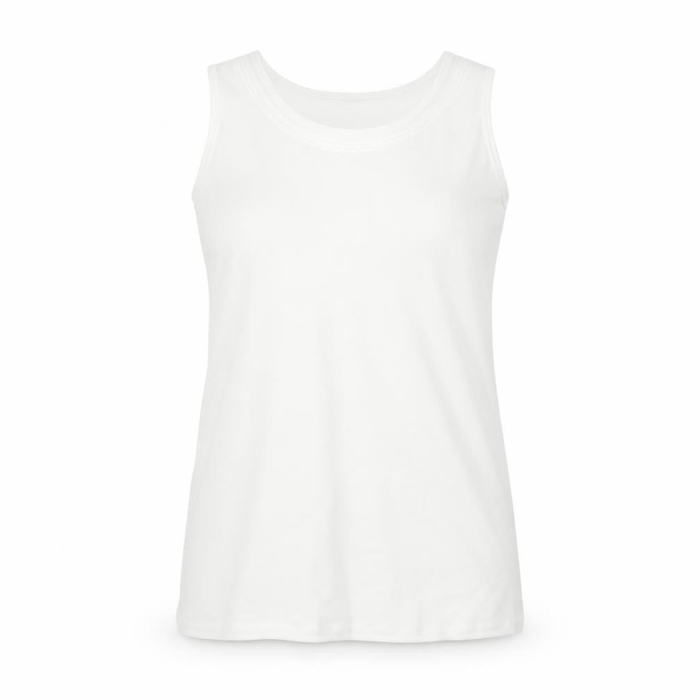 Design Essentials Womens White   Basic Tank Size 12