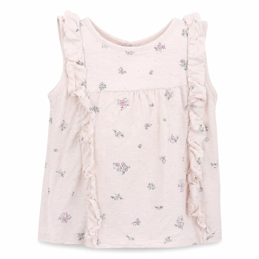 George Girls Pink Floral  Basic T-Shirt Size 3-4 Years