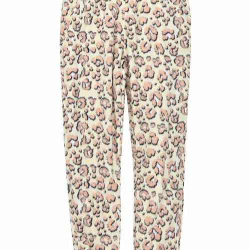 Preworn  Womens Beige Animal Print  Sweatpants Trousers Size 10 L25 in