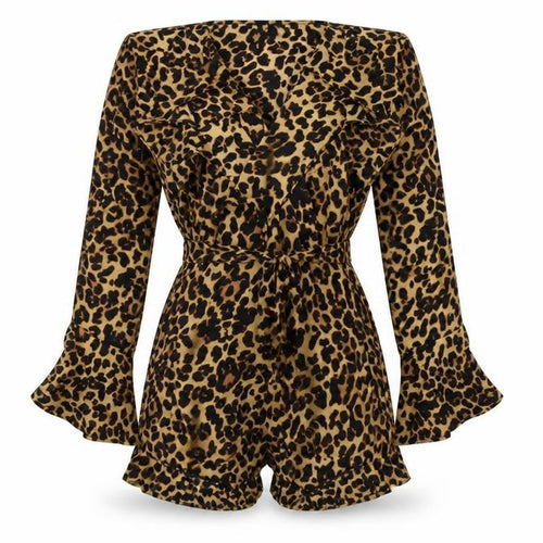 Missguided Womens Beige Animal Print  Jumpsuit One-Piece Size 8