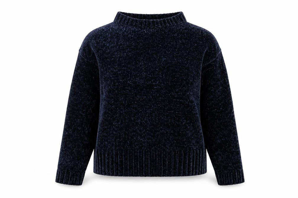 Front view of Marks & Spencer women’s blue jumper, size L