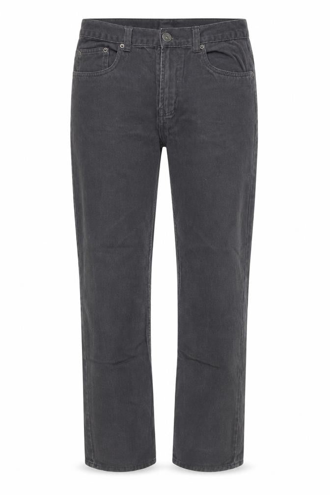 Front view of Preworn women’s grey trousers, size UK 32, 30-inch leg