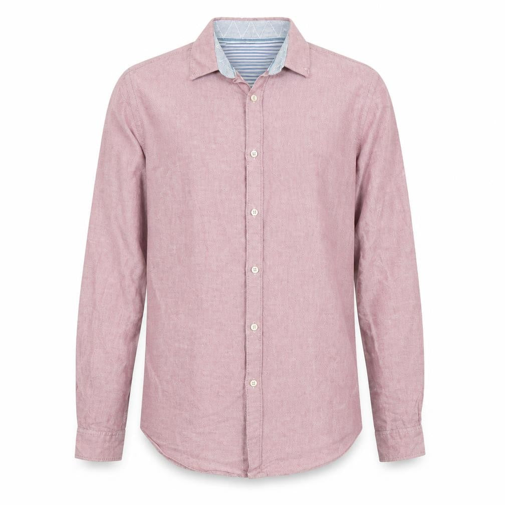 Front view of Zara men’s purple button-up, size M