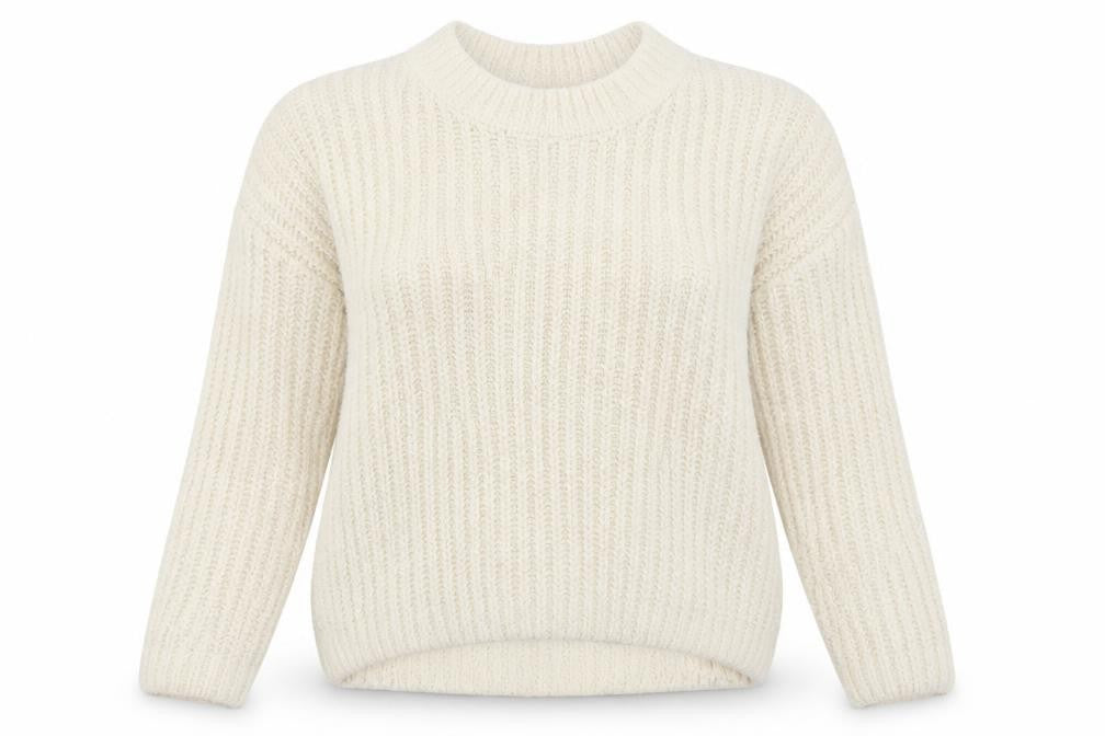 Front view of Papaya women’s ivory jumper, size S