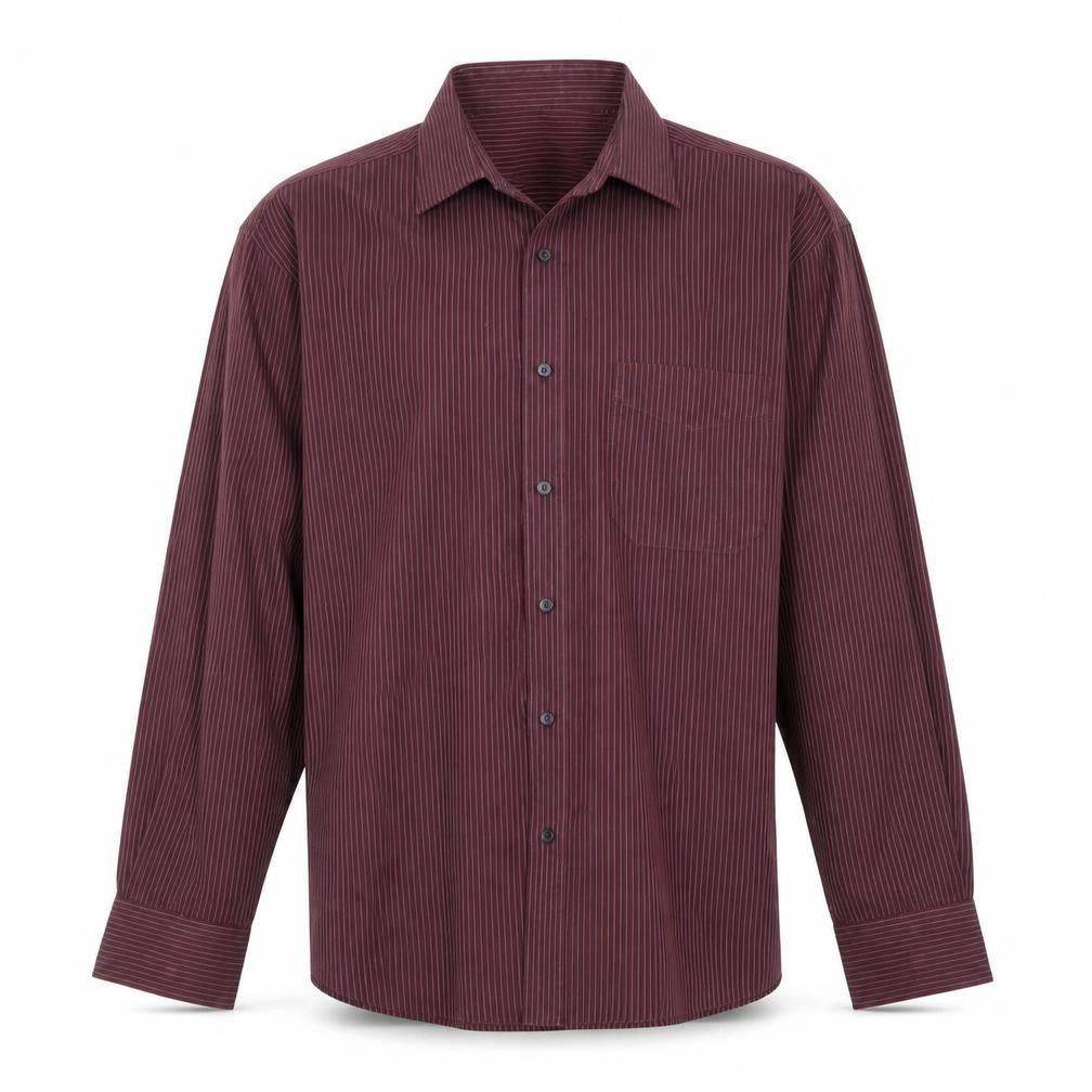 BHS Mens Purple Striped   Button-Up Size 16
