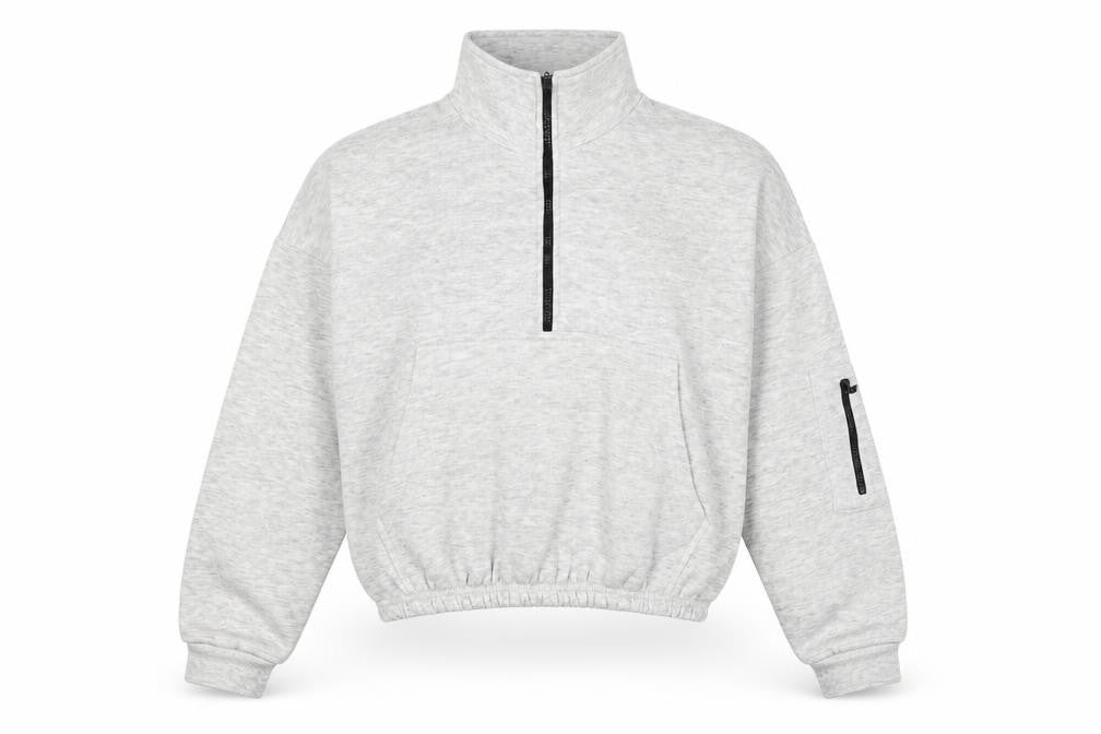Front view of Boohoo women’s grey jumper, size M