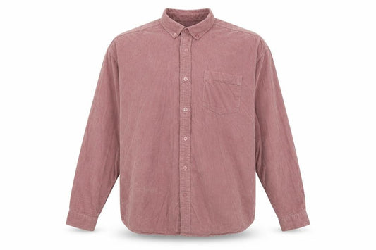 Front view of New Look men’s purple button-up, size L
