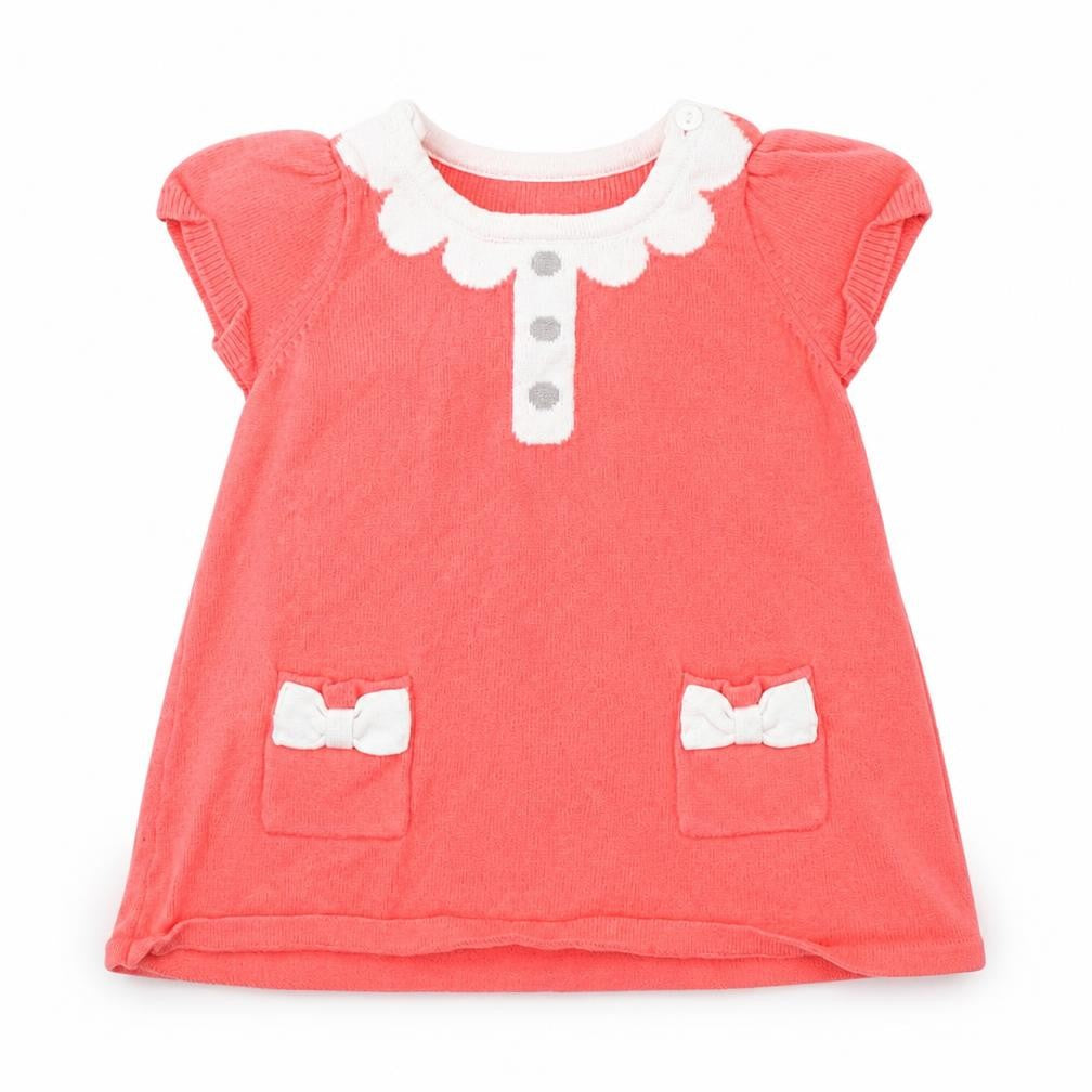 Front view of H&M girls’ pink shift, size 0-3, months
