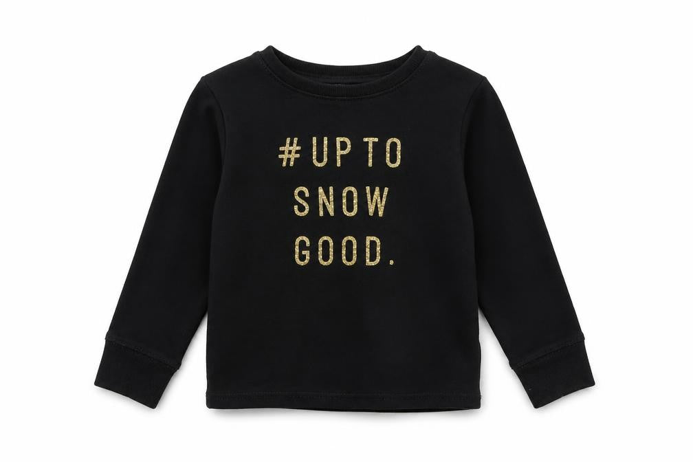 Front view of Next girls’ black pullover sweatshirt, size 5, years