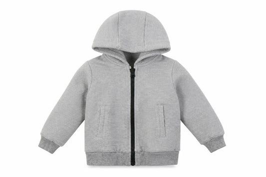 Front view of Primark boys’ grey basic jacket jacket, size 18-24, months