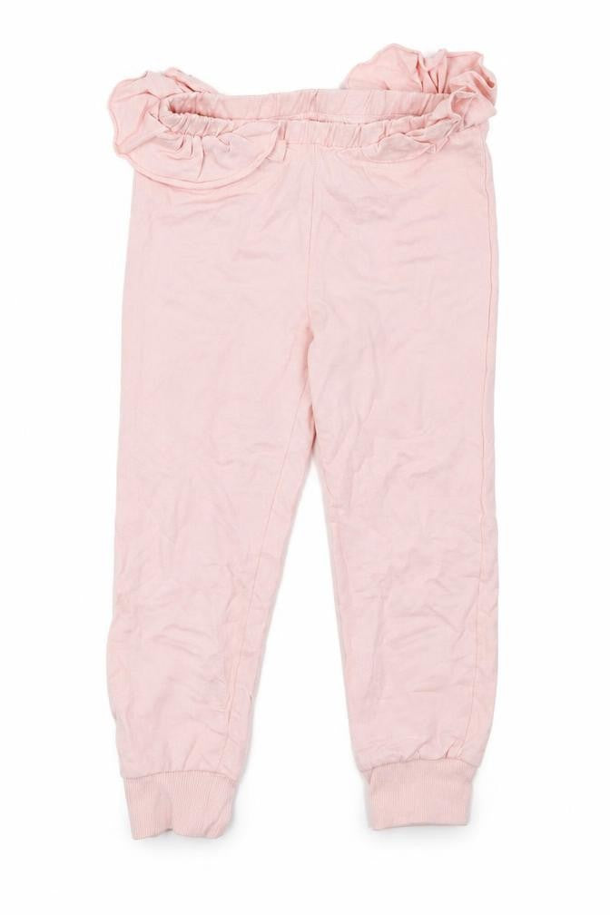 Front view of Matalan girls’ pink pyjama pants, size 3-4, years