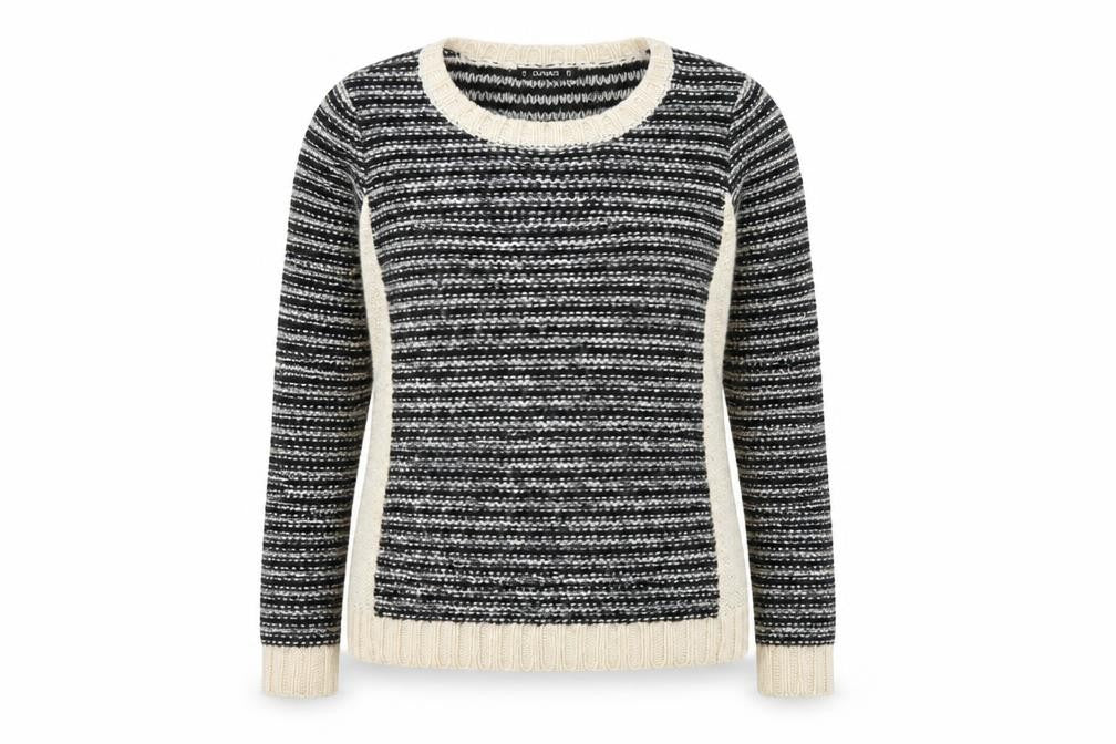 Dunnes Stores Womens Black Striped  Pullover Jumper Size 10