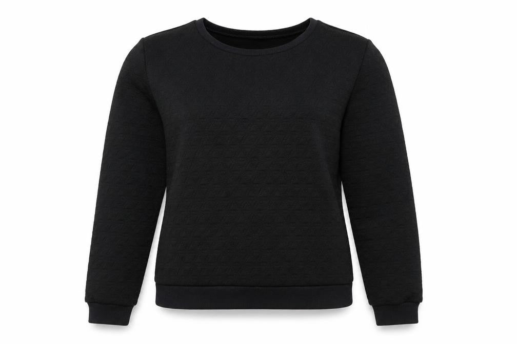 Front view of H&M women’s black jumper, size M