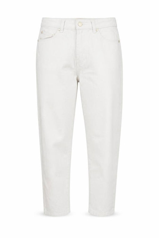 Front view of Dianne Gillman women’s white cropped jeans, size UK 8, 20-inch leg