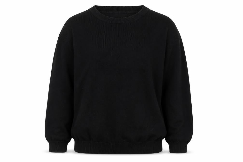 Front view of Tu girls’ black jumper, size 7, years