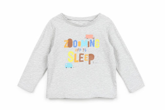 Front view of George Baby Grey Basic T-Shirt, size 18-24, Months