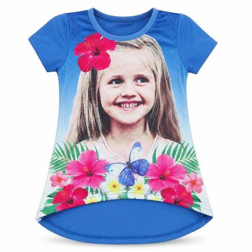 Cest La Vie Girls Blue   Basic T-Shirt Size 8 Years  - Girl