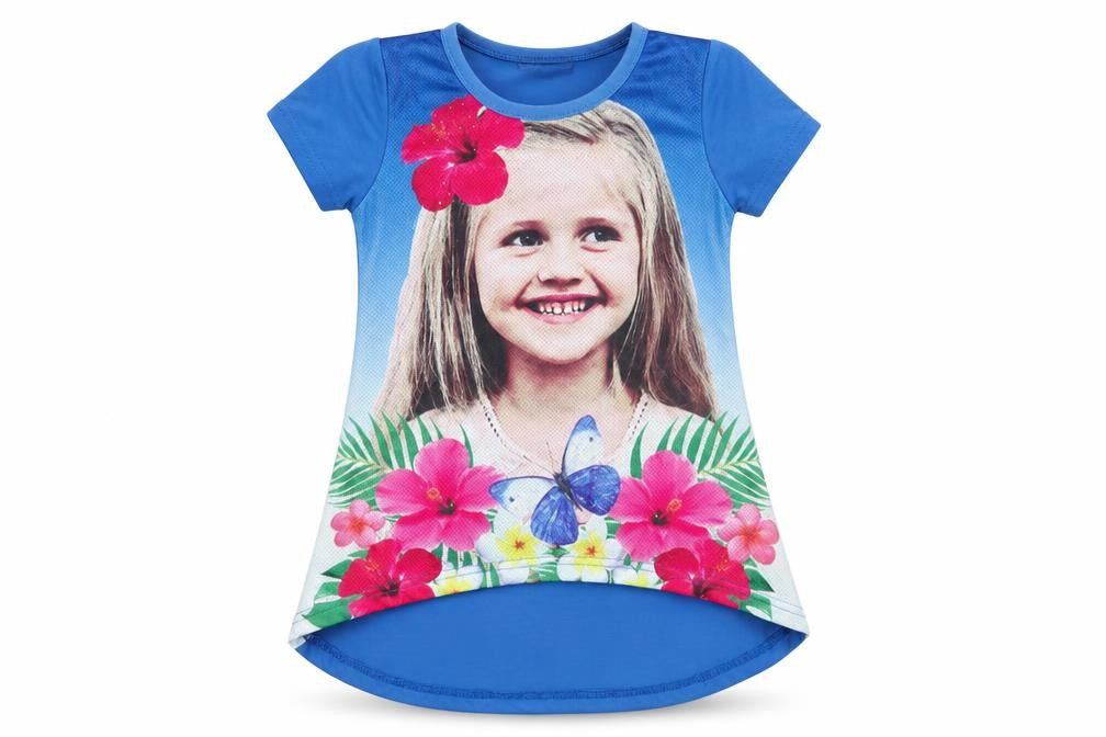 Cest La Vie Girls Blue   Basic T-Shirt Size 8 Years  - Girl