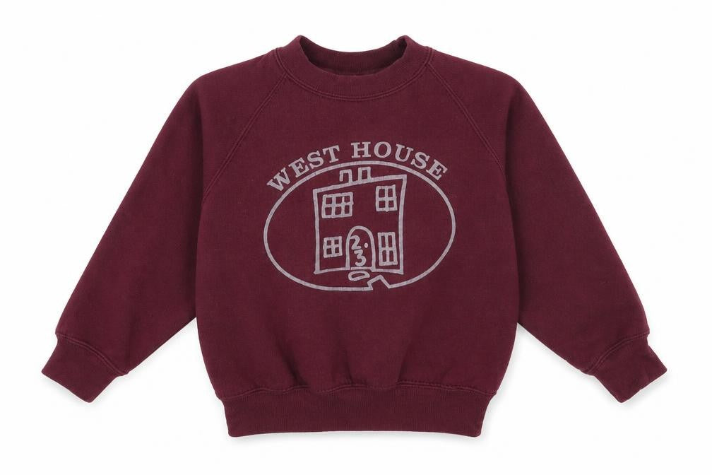 Front view of Russell girls’ purple pullover sweatshirt, size 3-4, years