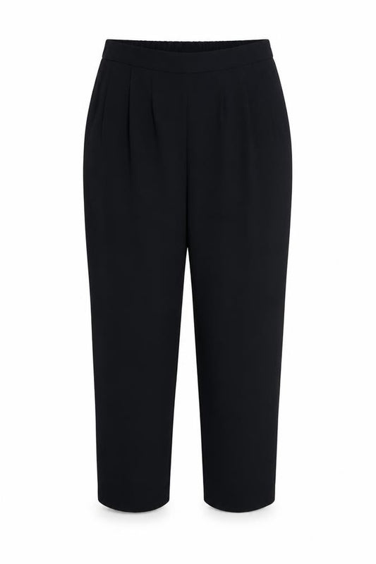 Front view of Sixth Sense women’s blue trousers, size UK 16, 28-inch leg - elastic waist band