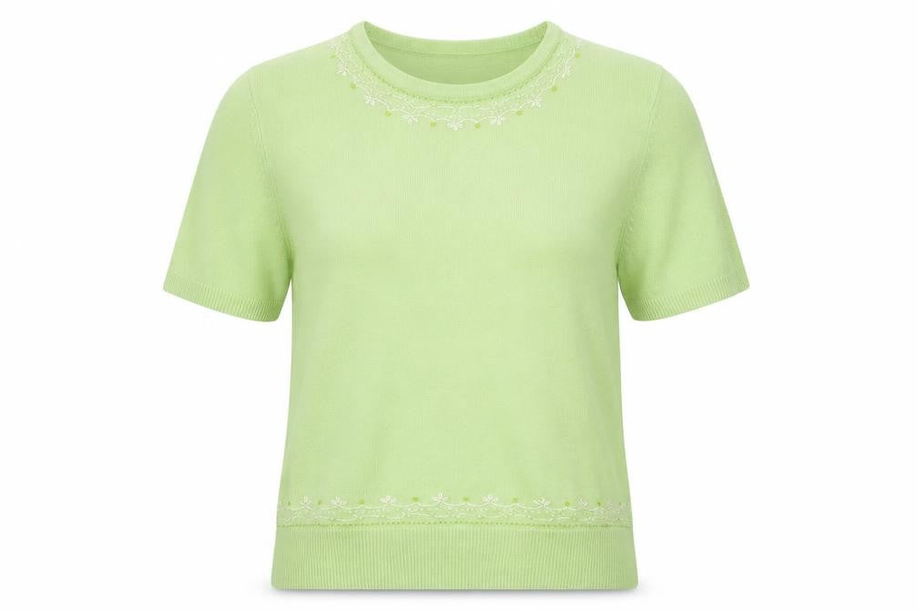 Bonmarché Womens Green Floral  Pullover Jumper Size M